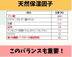 天然保湿因子の組成